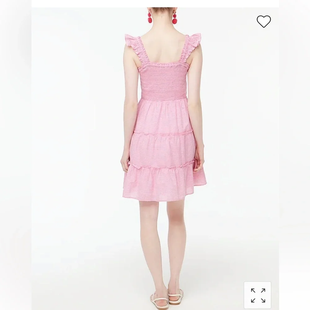 ✨NWT J. Crew Striped Smocked Tiered Mini Dress✨ - Picture 3 of 5